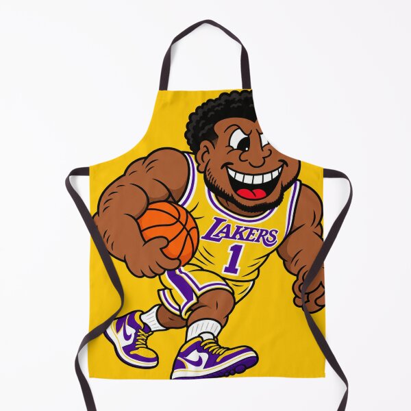 Artikelvorschau, Spieler mit Maskottchenzeichnung der Mighty Lakers entworfen und verkauft von Luke Foran Sports Art.