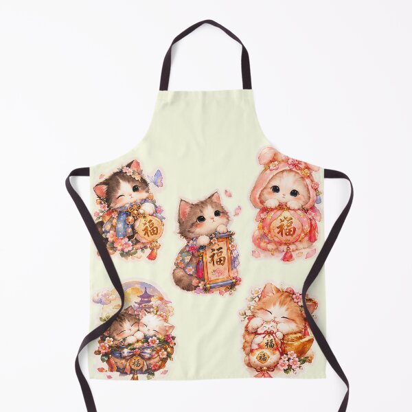Item preview, Lucky Kitty 福 – Lindo gato de la fortuna en tonos pastel designed and sold by sara747.