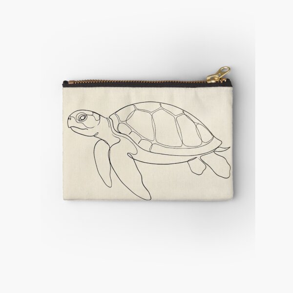Aperçu de l'œuvre Tortue solitaire | Illustration minimaliste en traits continus créée et vendue par Zaramodo.
