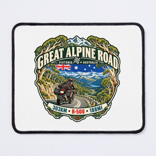 Item preview, Great Alpine Road Victoria Australia Motorcycle Rider Travel designed and sold by Simsimah26Parks.