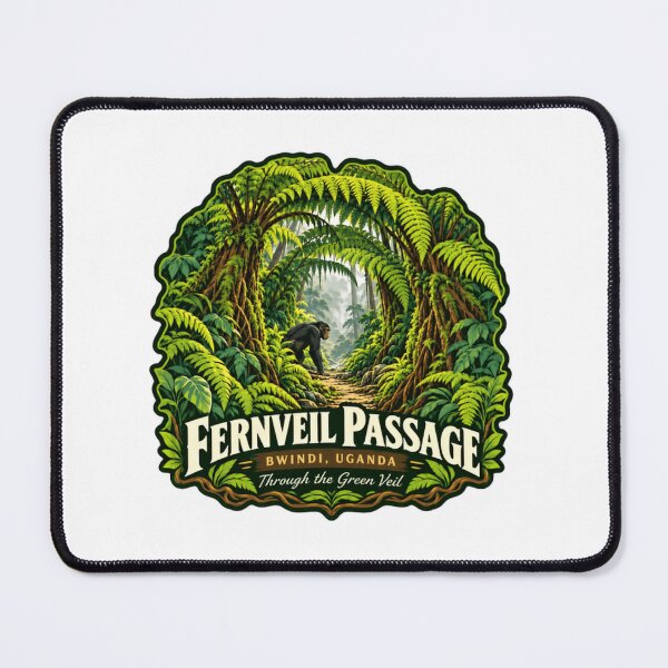 Item preview, Fernveil Passage Bwindi Uganda Through The Green Veil Chimpanzee Wildlife Travel designed and sold by Simsimah26Parks.