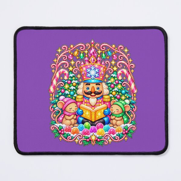 Item preview, Kawaii Christmas Nutcracker Reading Storybook with Cute Mice, Candy Canes and Sparkling Holiday Sweets designed and sold by ALH Apparel.