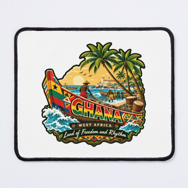 Item preview, Ghana West Africa Land Of Freedom And Rhythm Ghanaian Culture Travel Souvenir designed and sold by JonesFlora2025.