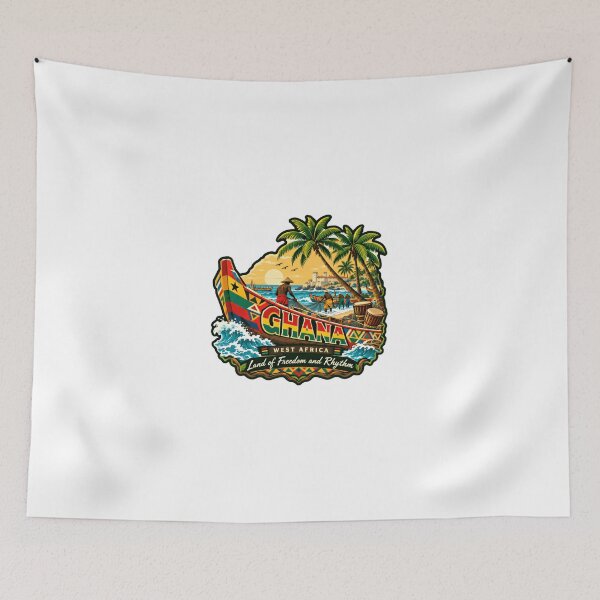 Item preview, Ghana West Africa Land Of Freedom And Rhythm Ghanaian Culture Travel Souvenir designed and sold by JonesFlora2025.