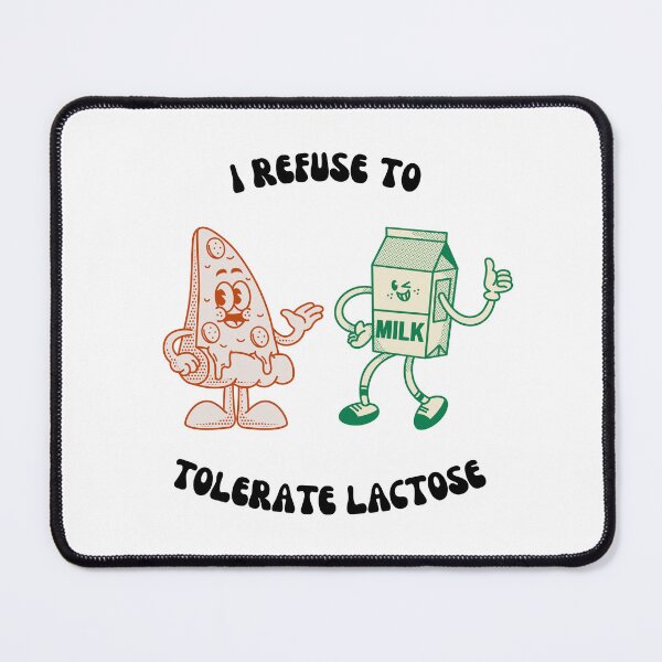 Item preview, I Refuse To Tolerate Lactose Black Font Retro Cartoon Meme designed and sold by kristy1003.