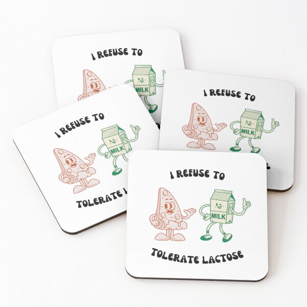 Item preview, I Refuse To Tolerate Lactose Black Font Retro Cartoon Meme designed and sold by kristy1003.