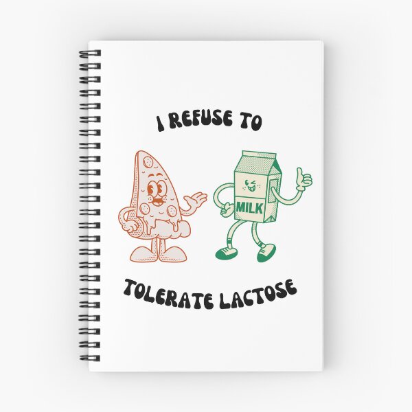 Artikelvorschau, Ich verweigere Laktosetoleranz (Schwarze Schrift, Retro-Cartoon-Meme) entworfen und verkauft von kristy1003.