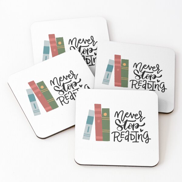 Item preview, Never Stop Reading Book Lover Reader Librarian Bibliophile designed and sold by SkeletonsDanger.