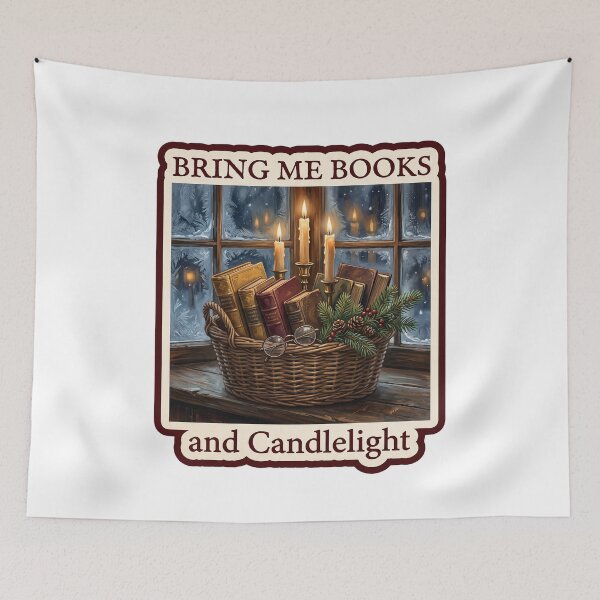 Item preview, Books and Candlelight — Dark Academia Christmas designed and sold by TheCalmEdit.