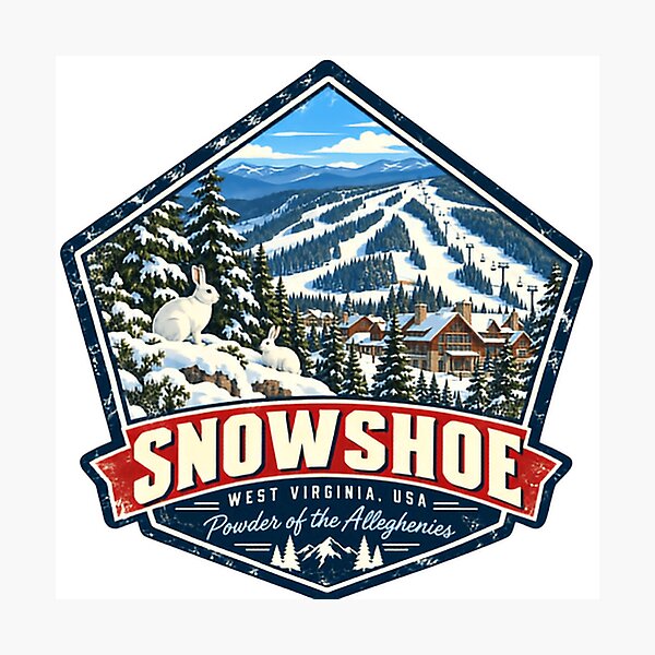 Item preview, Snowshoe West Virginia USA Powder Of The Alleghenies Ski Resort Mountain Vacation designed and sold by JonesFlora2025.