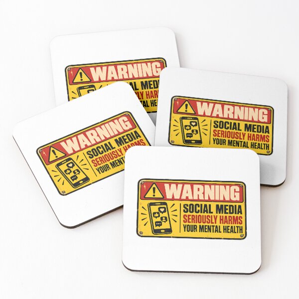 Item preview, Warning Social Media Seriously Harms Your Mental Health Awareness designed and sold by HumansStuck12.