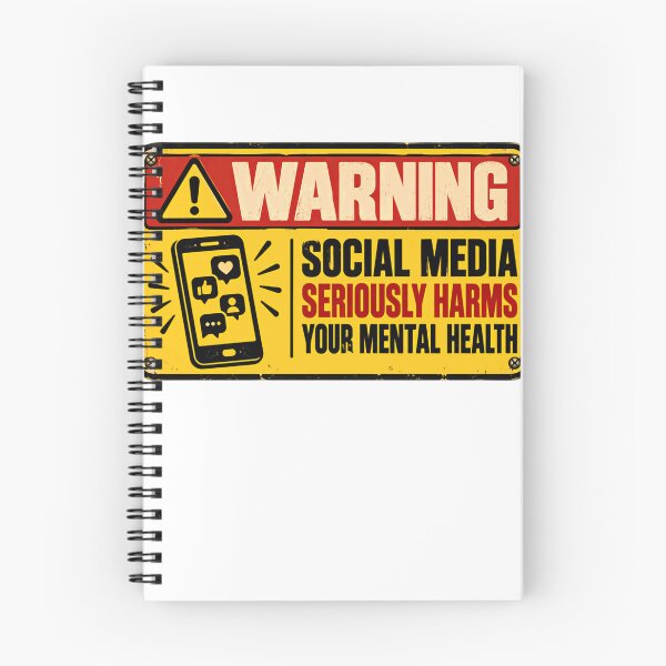 Item preview, Warning Social Media Seriously Harms Your Mental Health Awareness designed and sold by HumansStuck12.