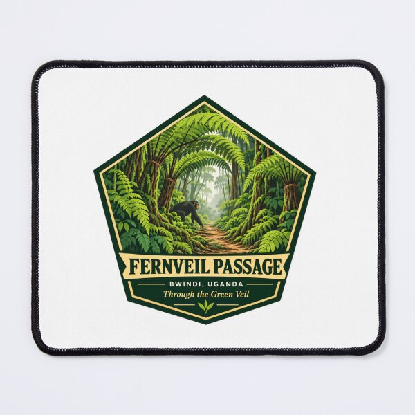 Item preview, Fernveil Passage Bwindi Uganda Through The Green Veil African Jungle Travel Explorer designed and sold by Simsimah26Parks.