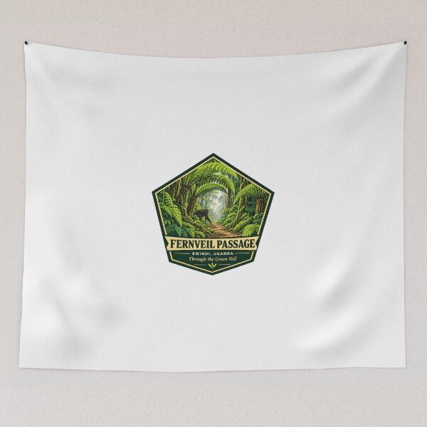 Item preview, Fernveil Passage Bwindi Uganda Through The Green Veil African Jungle Travel Explorer designed and sold by Simsimah26Parks.