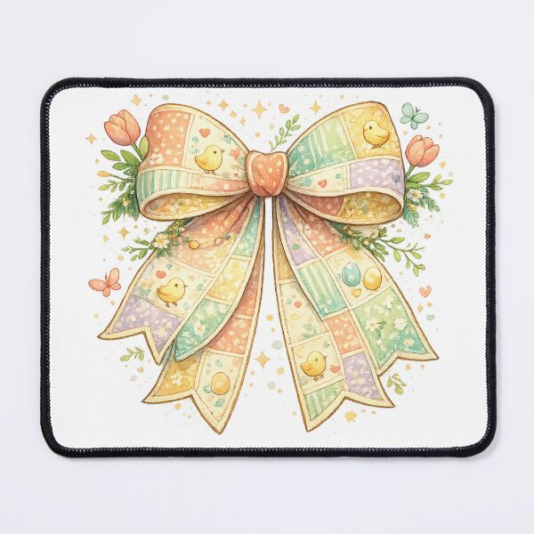 Item preview, Pastel Easter Bow Cute Chicks Eggs Spring Floral Coquette Design designed and sold by inkoutninja.