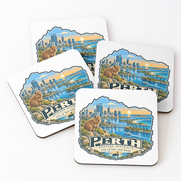 Item preview, Perth Western Australia City Of Sun And Swan Travel Souvenir designed and sold by JonesFlora2025.
