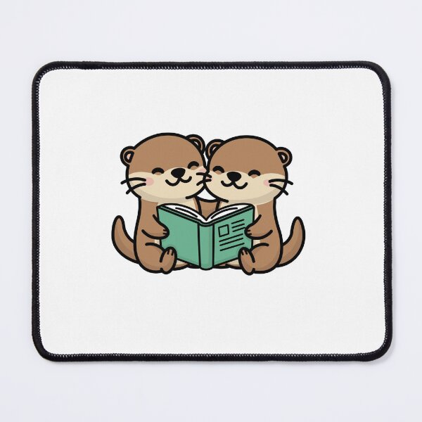 Item preview, Otter Couple Reading Book Bookworm Animal Lover designed and sold by SkeletonsDanger.