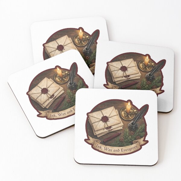 Item preview, Ink, Wax and Evergreen — Writer Christmas Desk designed and sold by TheCalmEdit.