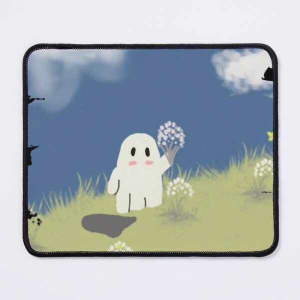 Item preview, Boo Is Holding A Flower Cute Ghost Meadow Sky Art designed and sold by Bellefourcheact.