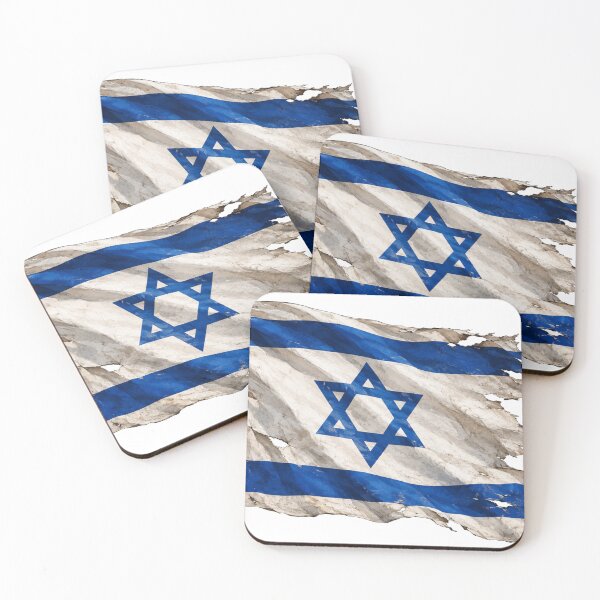 Item preview, Tattered Israeli Flag in Illustration Style designed and sold by Fres Design.