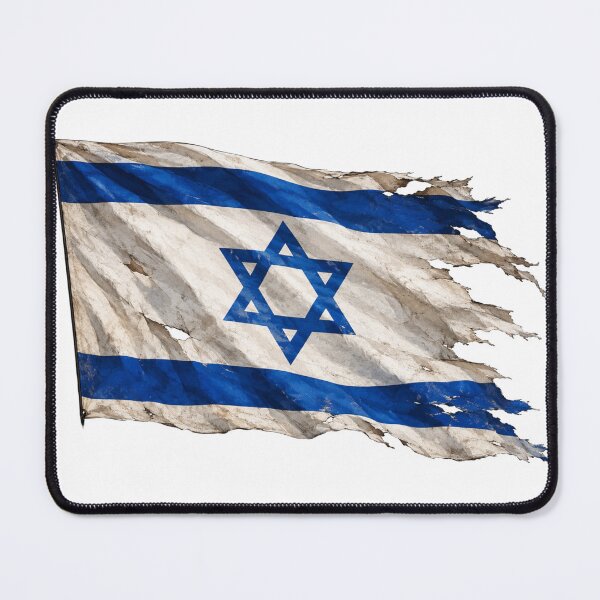Item preview, Tattered Israeli Flag in Illustration Style designed and sold by Fres Design.
