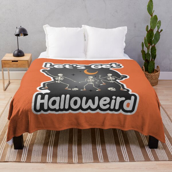 Item preview, Let's Get Halloweird Dancing Skeletons Spooky Moon designed and sold by Kyilestore.