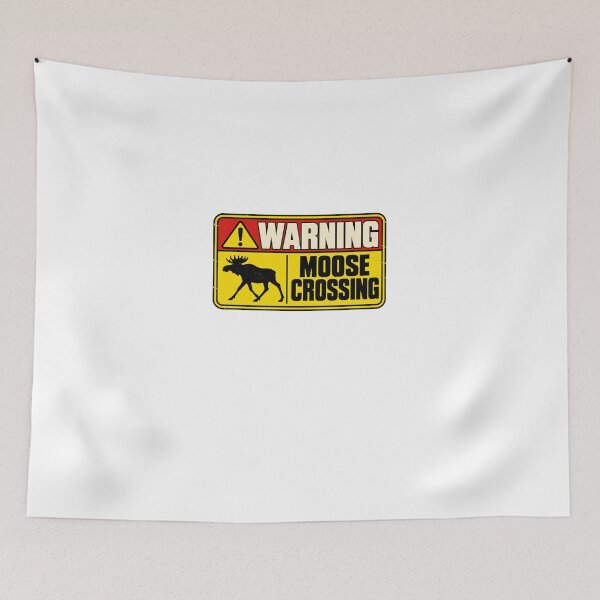 Item preview, Warning Moose Crossing Wildlife Outdoors Hunter designed and sold by HumansStuck12.