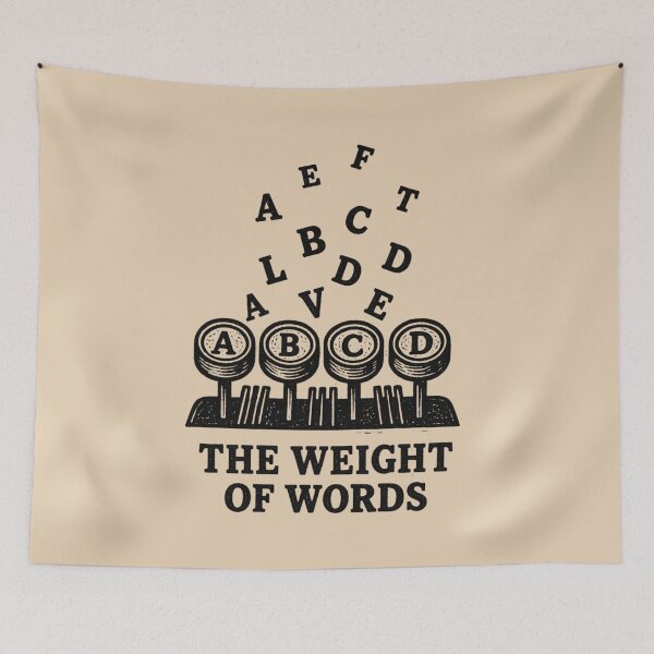 Item preview, The Weight of Words – Poetcore Typography designed and sold by Ivy-Triggs.