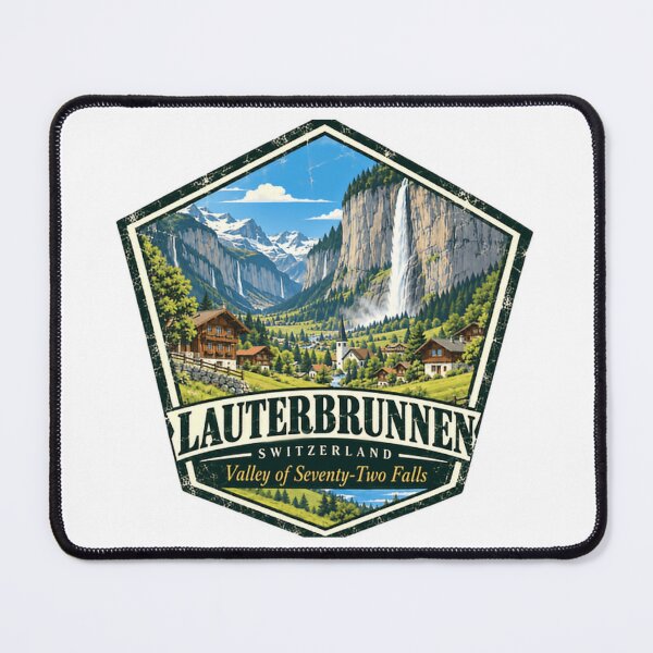 Item preview, Lauterbrunnen Switzerland Valley Of Seventy-Two Falls Travel Vacation Souvenir designed and sold by NightGlyph.