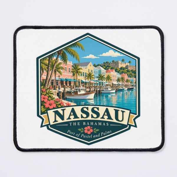 Item preview, Nassau The Bahamas Port Of Pastel And Palms Travel Vacation Souvenir designed and sold by NightGlyph.