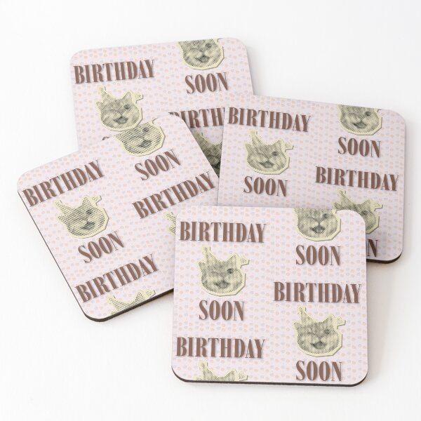 Item preview, Funny Birthday Soon Party Hat Cat Meme designed and sold by Artemis & Woven Collective.