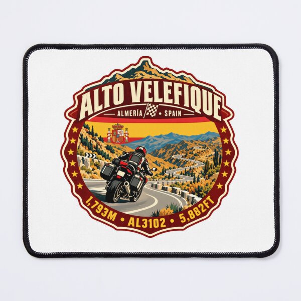 Item preview, Alto Velefique Almeria Spain 1,793M Al3102 5,882Ft Motorcycle Touring Rider Motorcyclist Adventure designed and sold by RetroMini2026.