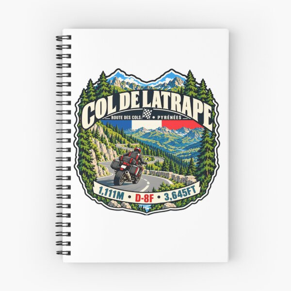 Item preview, Col De Latrape Route Des Cols Pyrénées Motorcycle Touring Biker designed and sold by NightGlyph.