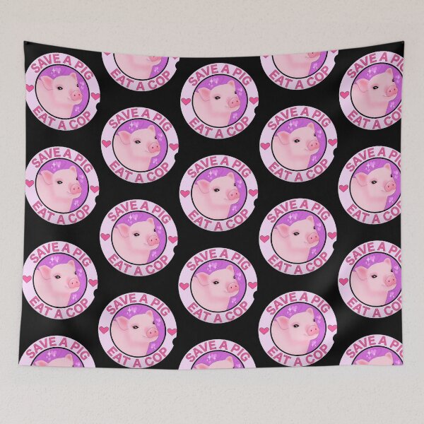 Item preview, Save A Pig Eat A Cop Sticker designed and sold by seratiolane.