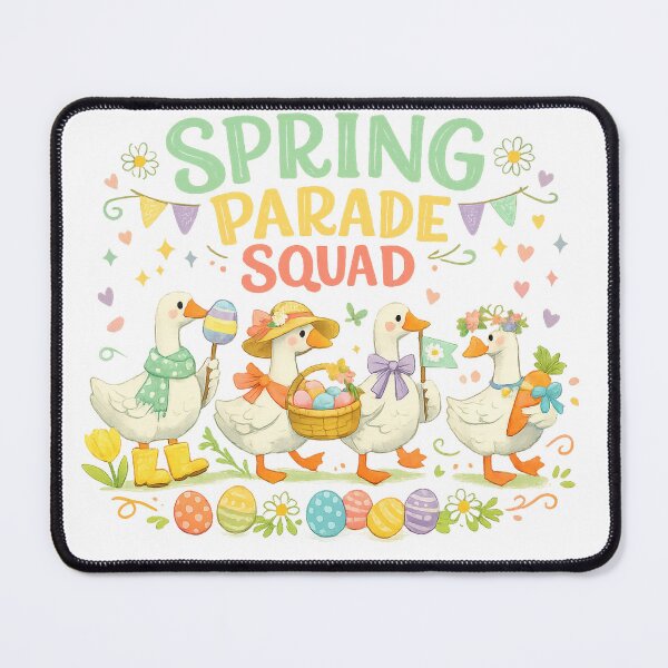 Item preview, Spring Parade Squad Cute Goose Easter Eggs Floral Spring Design Art designed and sold by inkoutninja.