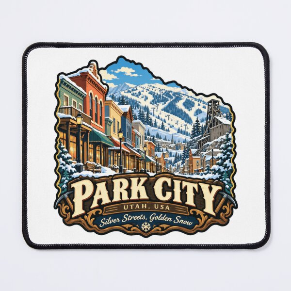 Item preview, Park City Utah USA Silver Streets, Golden Snow Ski Resort Travel Souvenir designed and sold by NightGlyph.