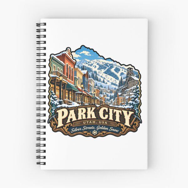 Item preview, Park City Utah USA Silver Streets, Golden Snow Ski Resort Travel Souvenir designed and sold by NightGlyph.