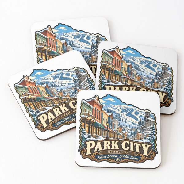 Item preview, Park City Utah USA Silver Streets, Golden Snow Ski Resort Travel Souvenir designed and sold by NightGlyph.