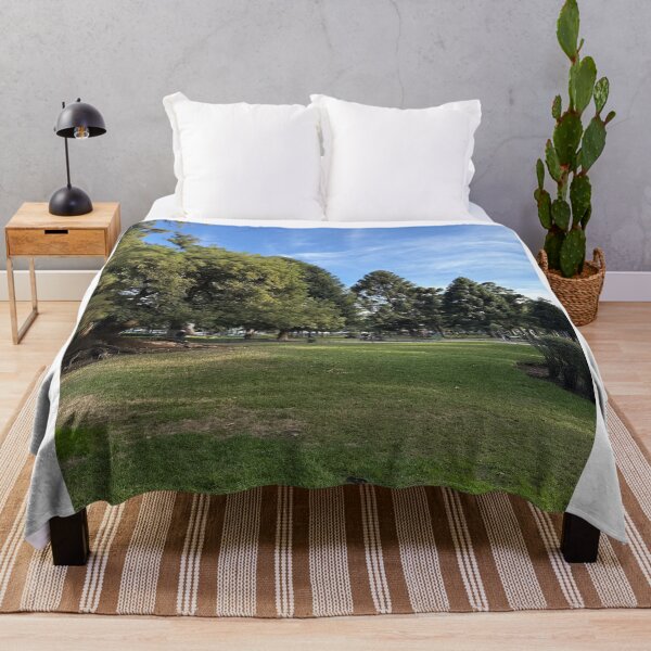 Item preview, Spacious Green Lawn Surrounded By Lush Trees In Urban Park designed and sold by Hutchingse.