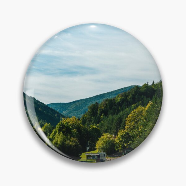 Item preview, Shallow Stream Flowing Through Forested Mountain Valley designed and sold by Hutchingse.