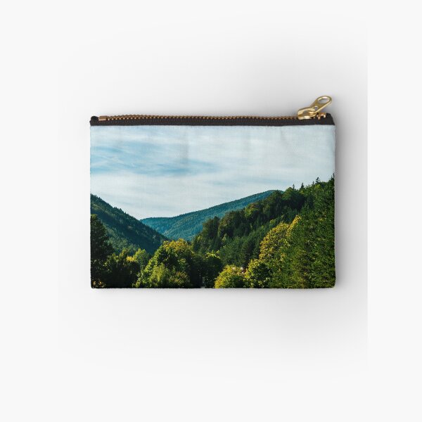 Item preview, Shallow Stream Flowing Through Forested Mountain Valley designed and sold by Hutchingse.