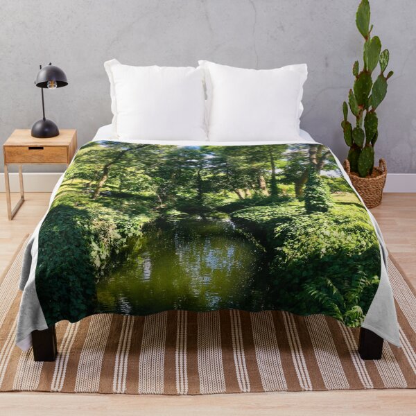 Item preview, Tranquil Stream Flowing Through Dense Green Forest designed and sold by Hutchingse.