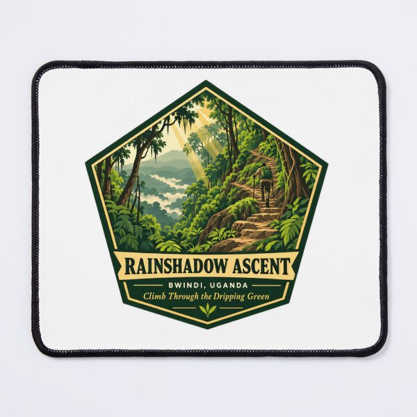 Item preview, Rainshadow Ascent Bwindi Uganda Climb Through The Dripping Green Hiking Travel Adventure designed and sold by RetroMini2026.