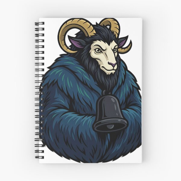 Item preview, Krampus with Two Heavy Iron Bells - Gothmas Dark Christmas Emblem designed and sold by IllumeInk.