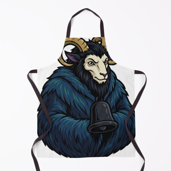Artikelvorschau, Krampus mit zwei schweren Eisenglocken – Düsteres Gothic-Weihnachtsemblem entworfen und verkauft von IllumeInk.
