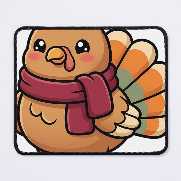 Item preview, Cute Cozy Turkey Wearing a Knitted Scarf - So Very Thankful designed and sold by pumsquare.