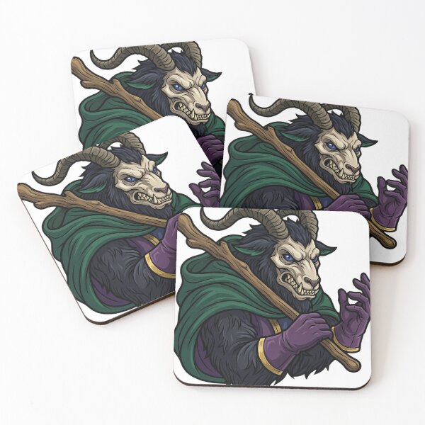 Item preview, Krampus with a Thick Gnarled Staff - Gothmas Dark Christmas Emblem designed and sold by IllumeInk.
