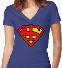 Super Dollar Women's Fitted V-Neck T-Shirt