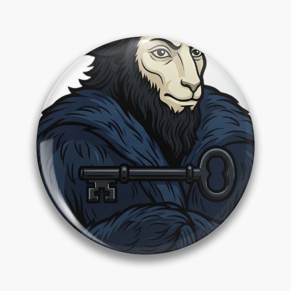 Item preview, Krampus with a Heavy Iron Key - Gothmas Dark Christmas Emblem designed and sold by IllumeInk.