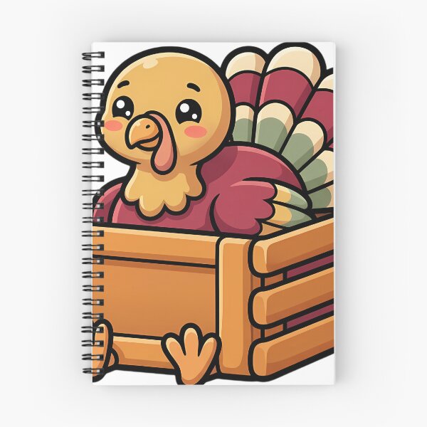 Item preview, Cute Kawaii Turkey Peeking out of a Wooden Crate designed and sold by pumsquare.